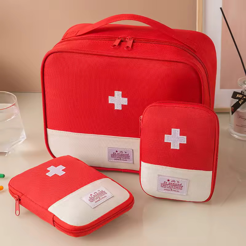 3PCS Portable First Aid Kit Bag Medical Emergency Organizer Travel