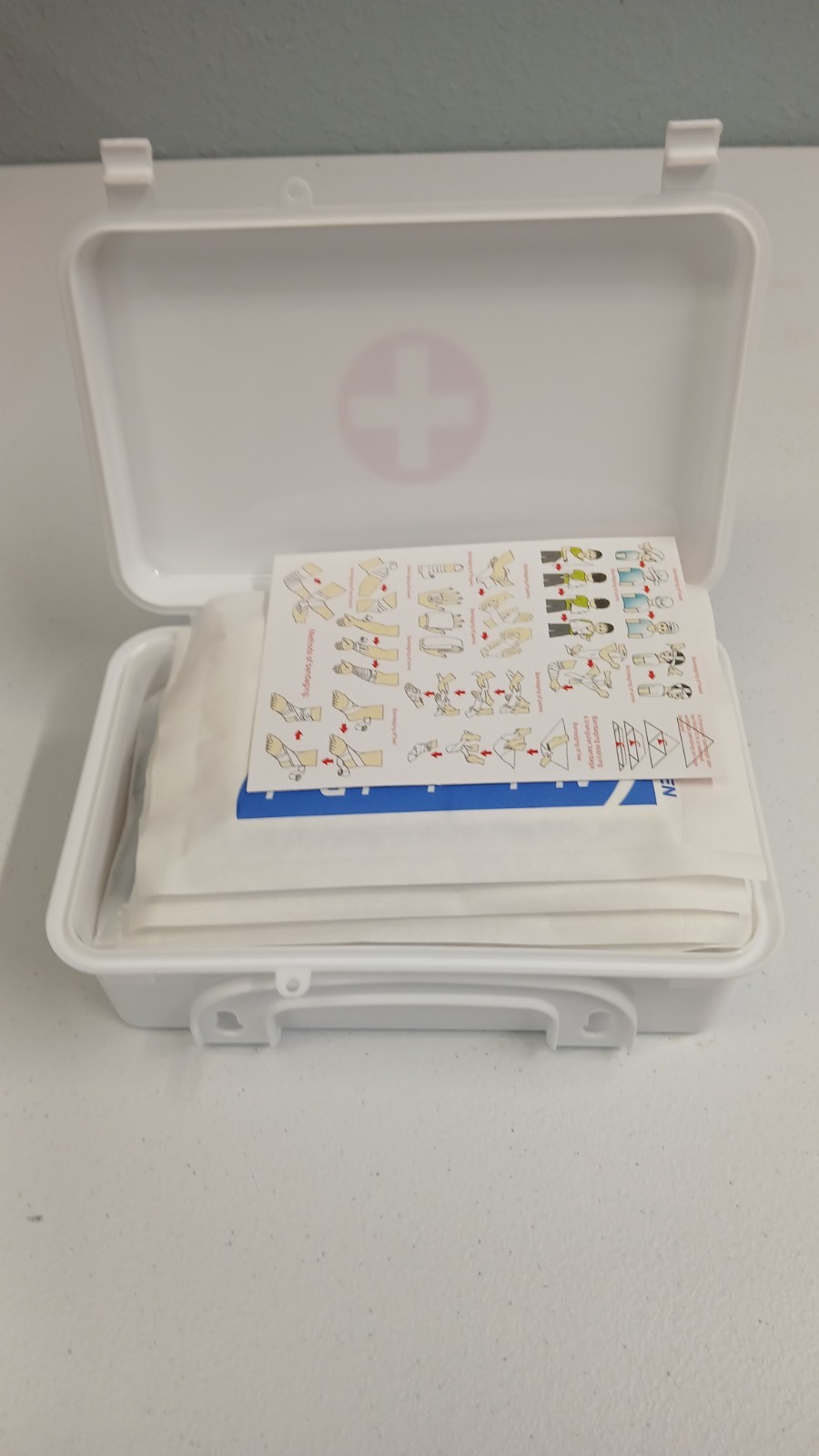 First Aid Kit Medical Emergency Supply Box White Travel Case Portable Outdoor