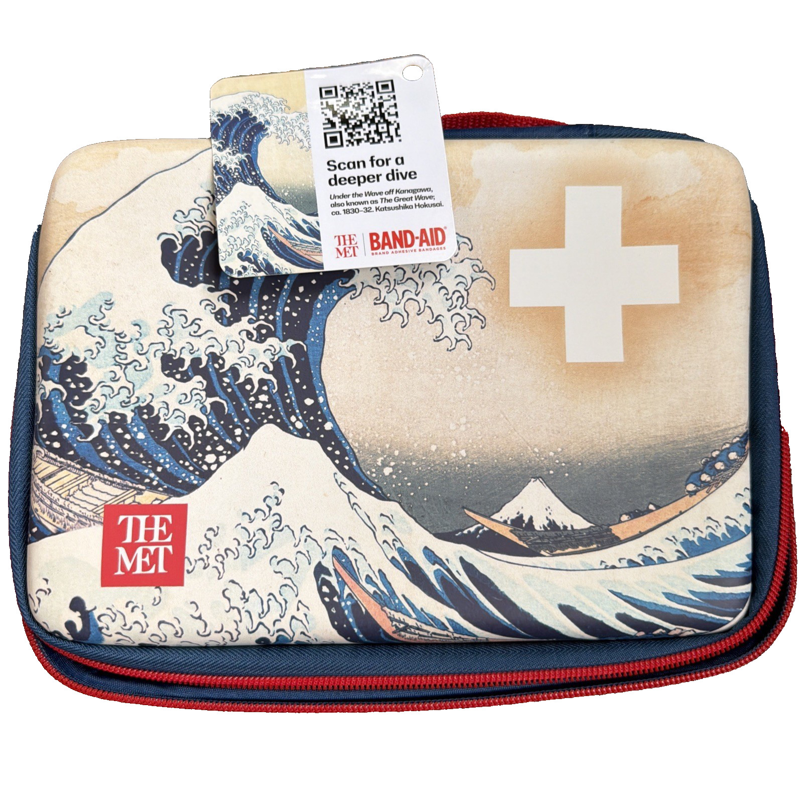 THE MET Band-Aid First Aid Kit Designer Bag, The Wave Katsushika Hokusai, Ltd Ed