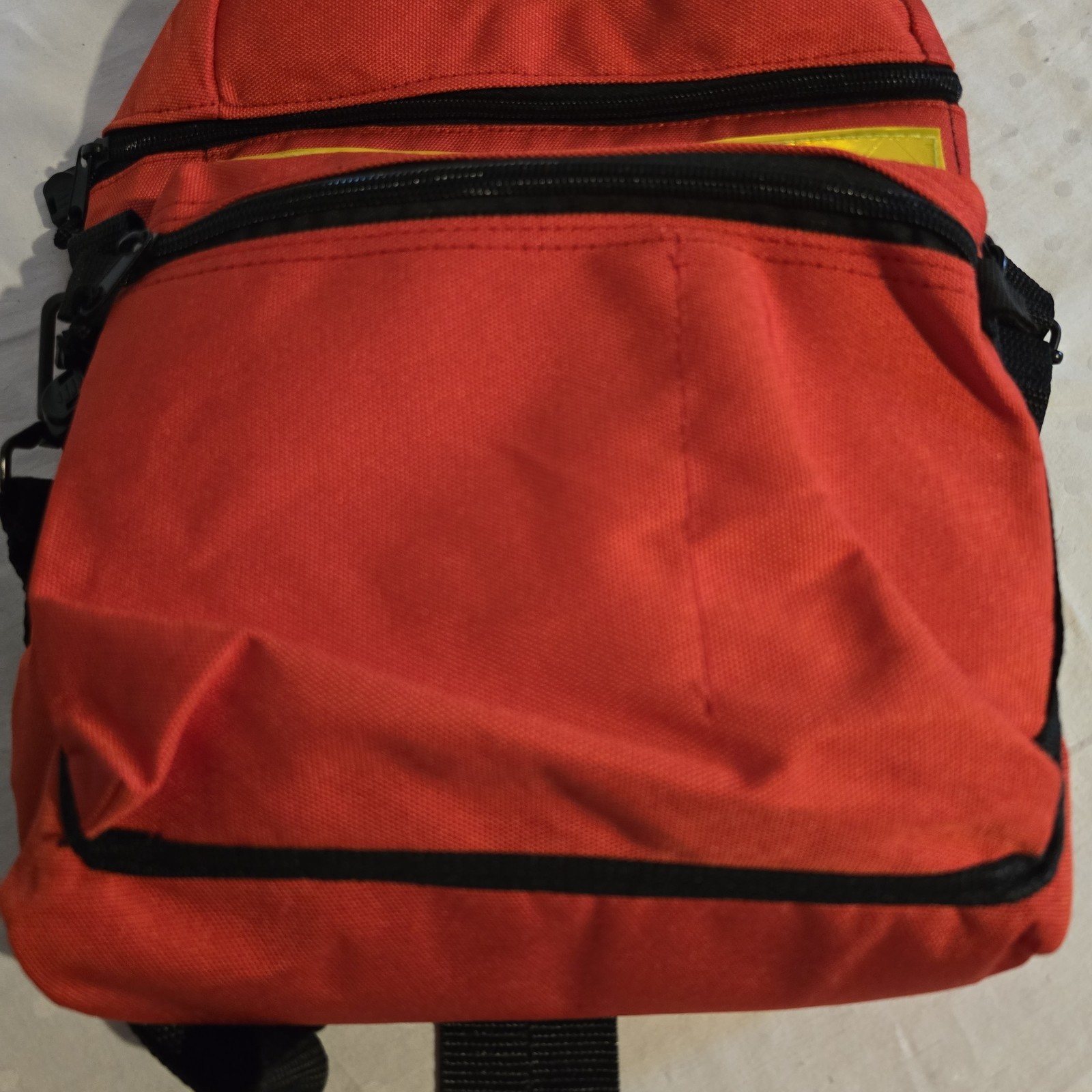 AED Emergency Response Carry Bag Red Medical First Aid Backpack Case Empty