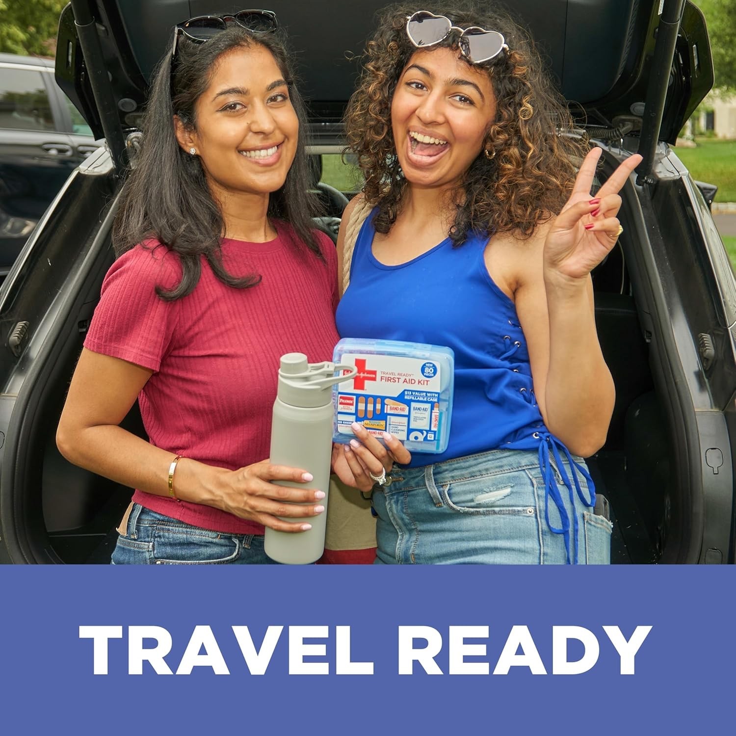 BAND-AID Brand Travel Ready Portable Emergency First Aid Kit, Minor Wound Care