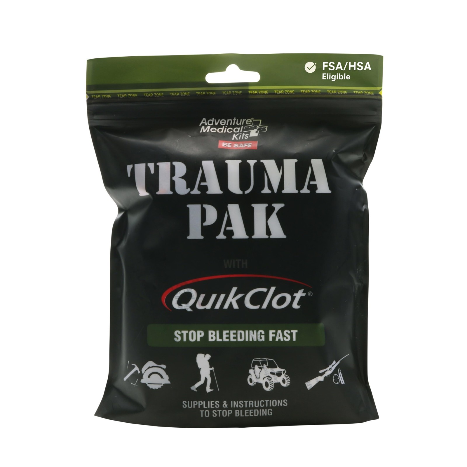 Adventure Medical Kits Trauma Pak First Aid Kit with QuikClot One Size, Black