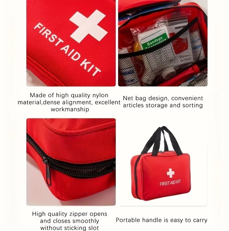 160 Pcs First Aid Car Kit Medical Emergency Trauma Basic Tactical Survival Bag