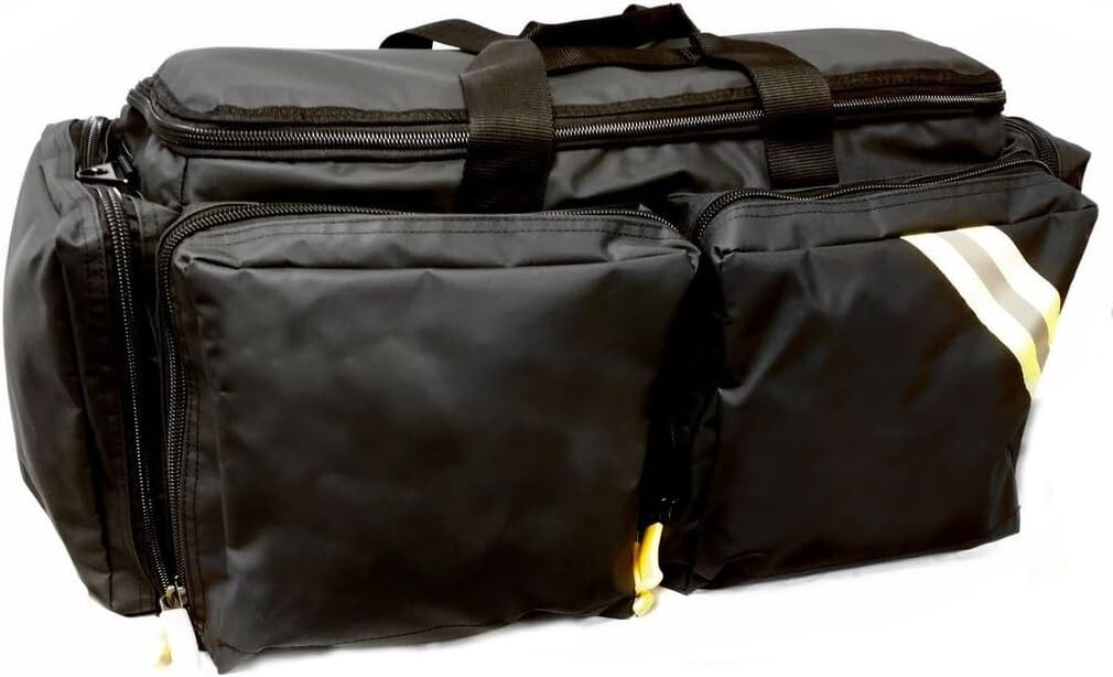 LINE2design Oxygen Supplies Bag – EMS Medical Deluxe O2 bag with Straps – Black